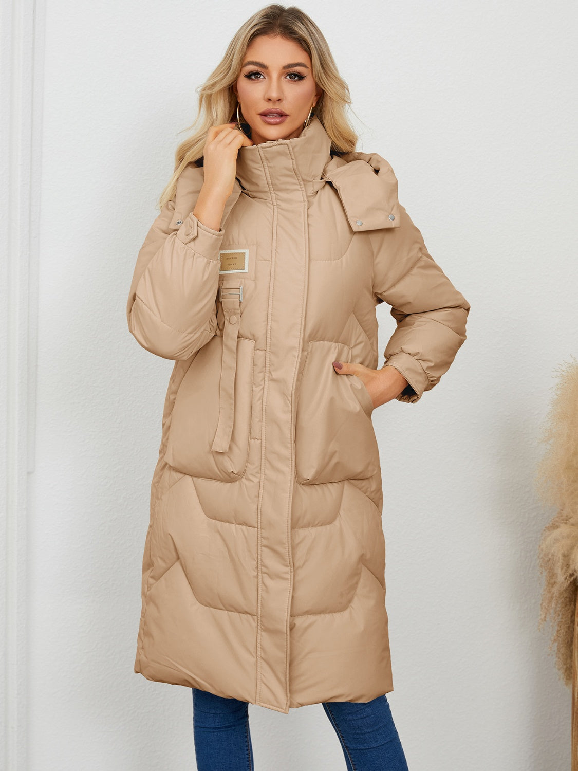 Long Sleeve Longline Hooded Winter Coat - The Daily Makeover