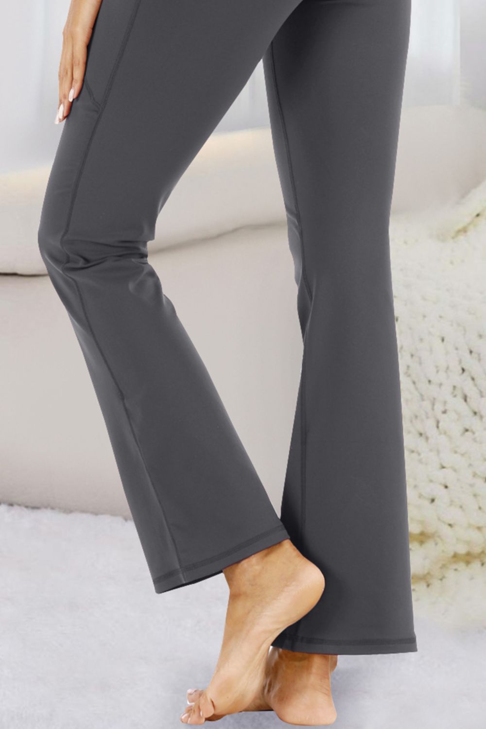 Pocketed High Waist Active Pants - The Daily Makeover