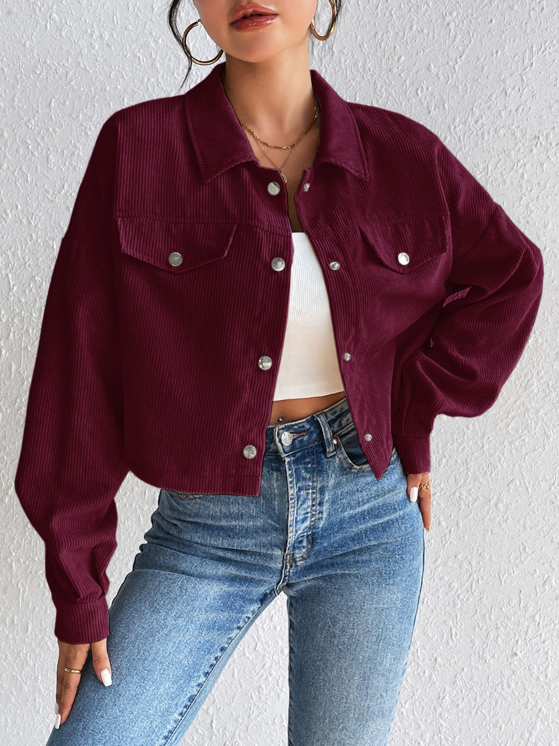 Honey Snap Down Long Sleeve Jacket - The Daily Makeover