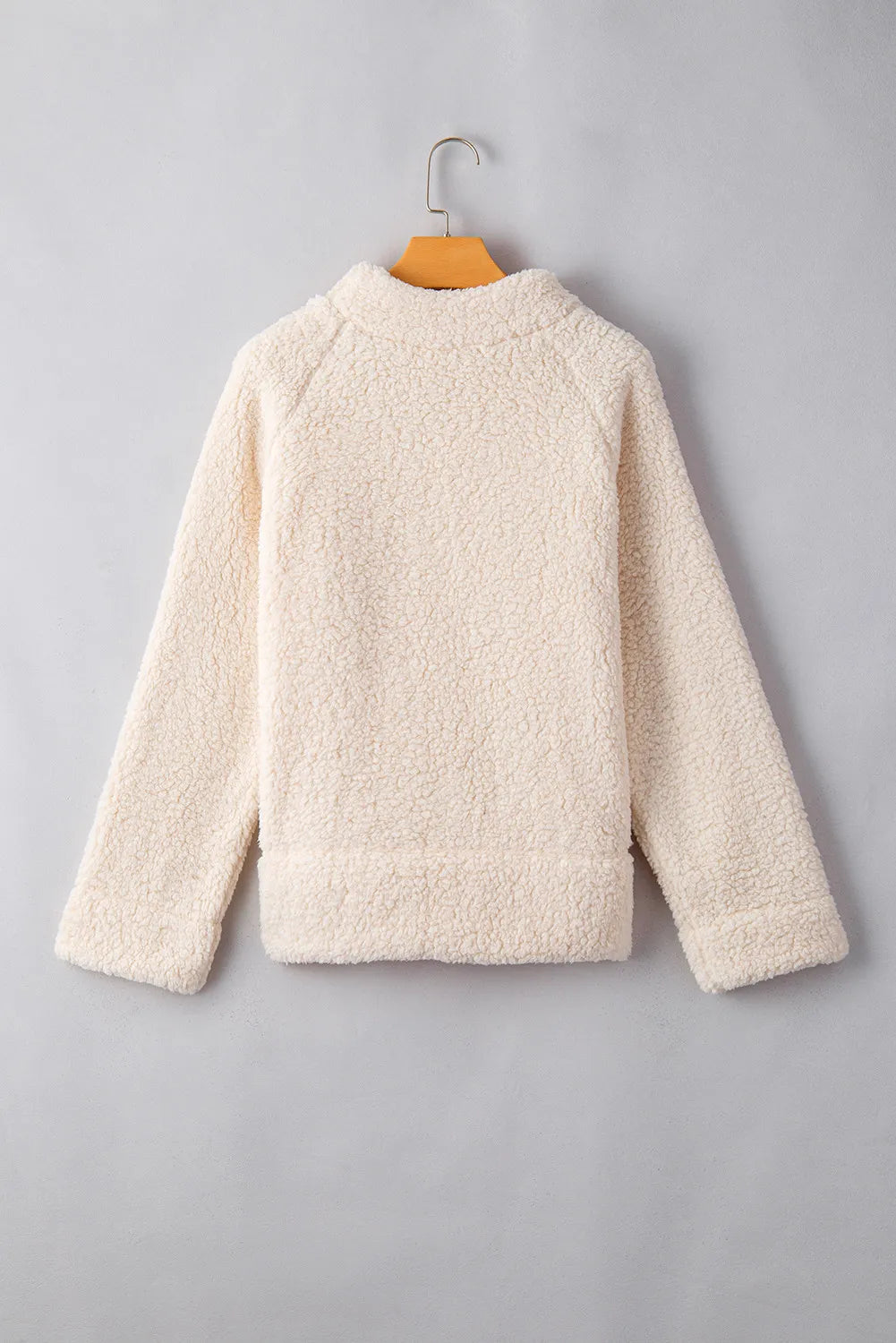 Turtleneck Long Sleeve Slit Fleece Sweatshirt - The Daily Makeover