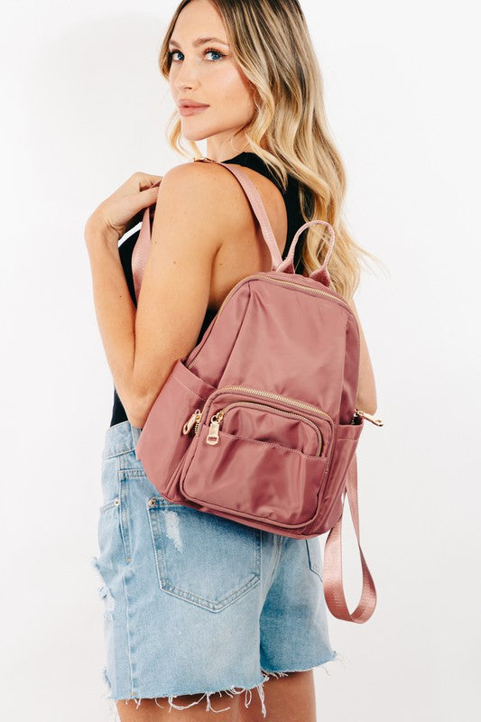 Fame Multi Pocket Nylon Backpack Bag - The Daily Makeover