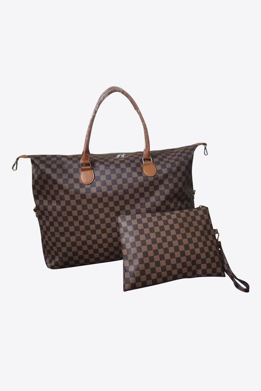 Checkered Two-Piece Bag Set - The Daily Makeover