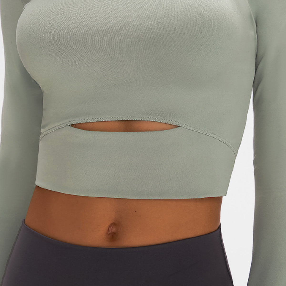 Long Sleeve Cropped Top With Sports Strap - The Daily Makeover
