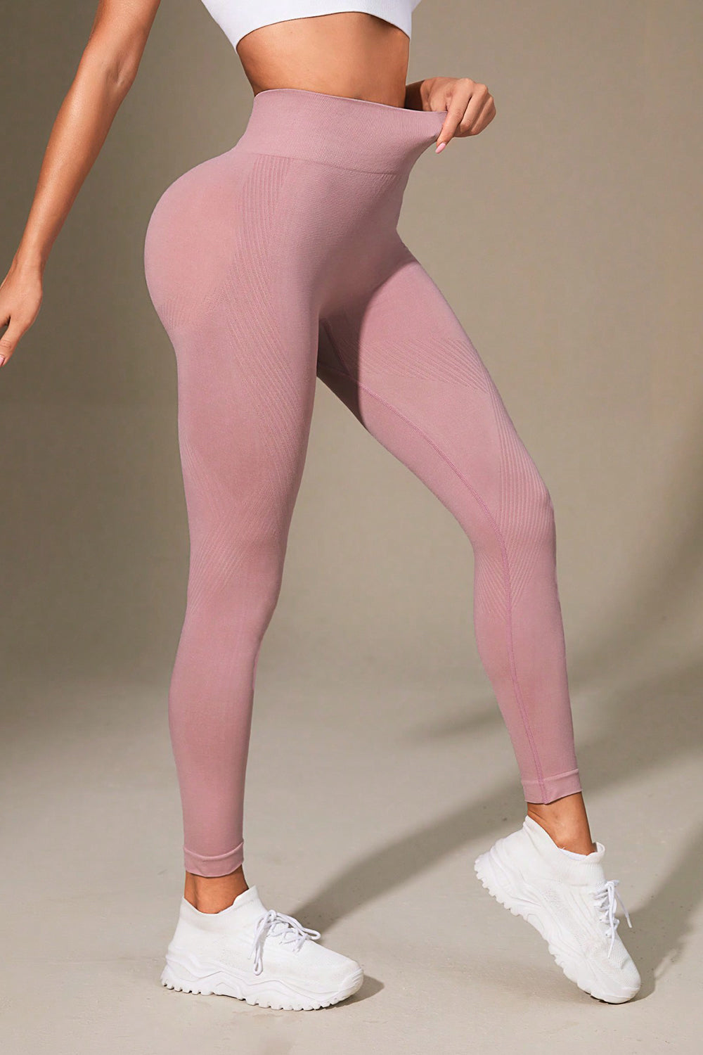 Wide Waistband Sports Leggings - The Daily Makeover