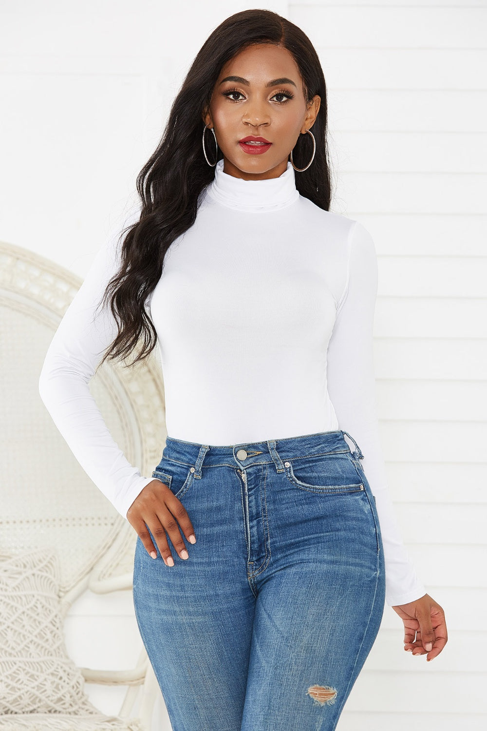 Turtleneck Long Sleeve Bodysuit - The Daily Makeover