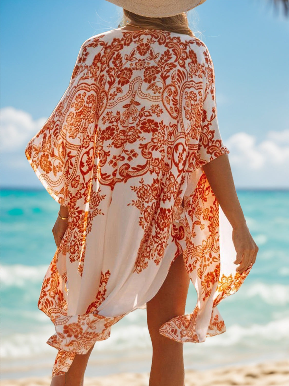Printed Open Front Cover-Up - The Daily Makeover