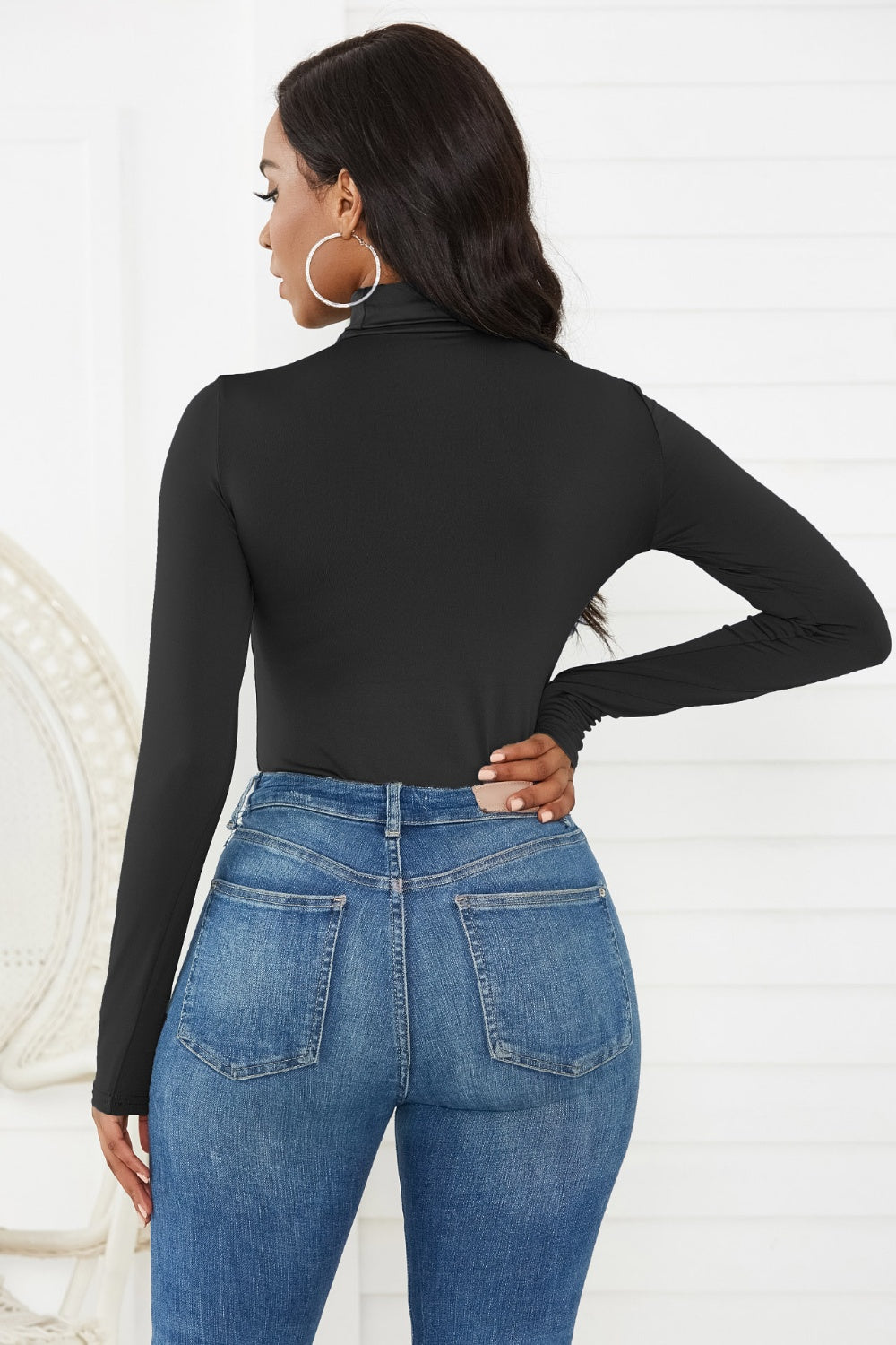 Turtleneck Long Sleeve Bodysuit - The Daily Makeover
