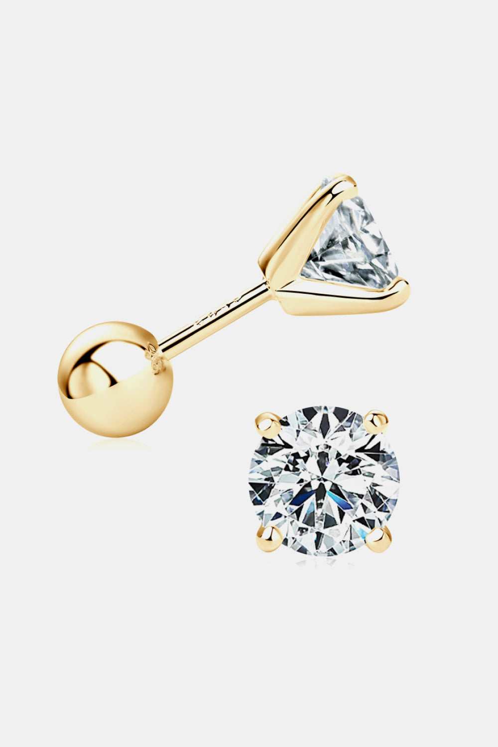 2 Carat Moissanite 925 Sterling Silver Stud Earrings - The Daily Makeover