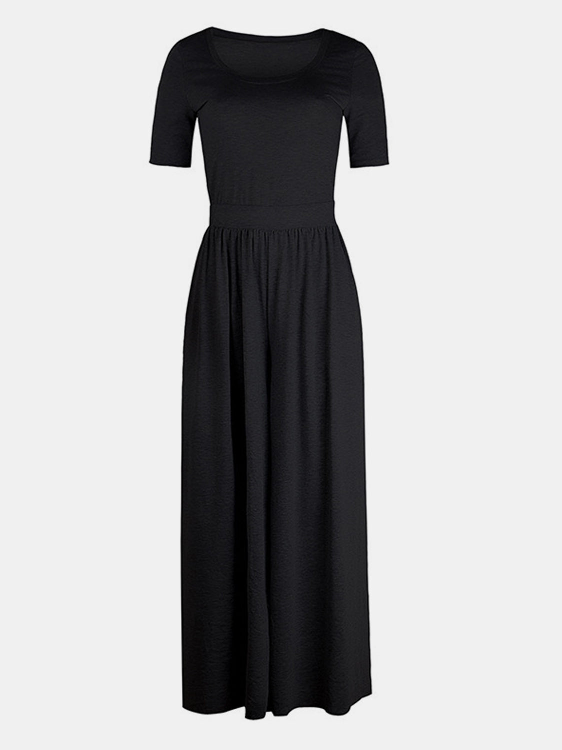 [Preorder] Scoop Neck Short Sleeve Jumpsuit [Est Ship 07/02/24] - The Daily Makeover
