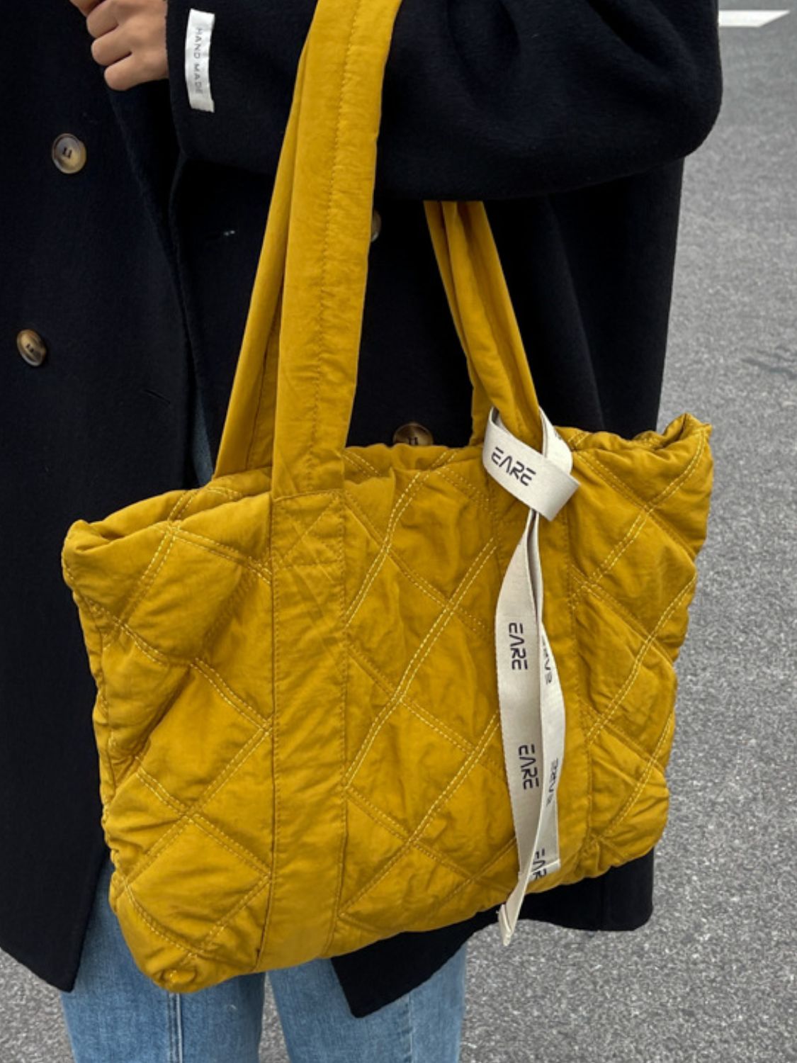 Quilted Nylon Large Tote Bag - The Daily Makeover