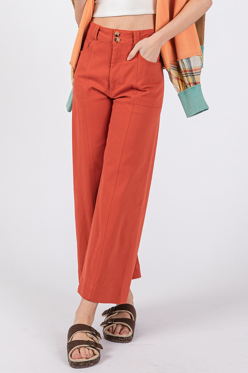 SAGE + FIG Wide Leg Cropped Pants - The Daily Makeover