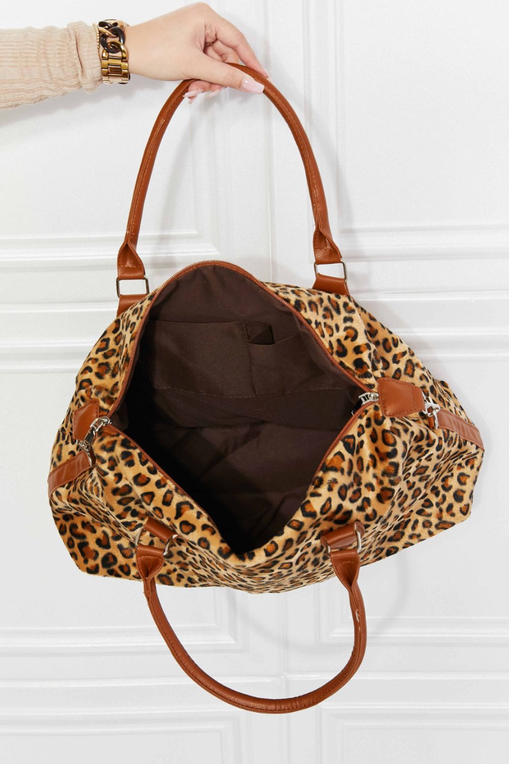 Animal Print Brushed Weekender Bag - The Daily Makeover