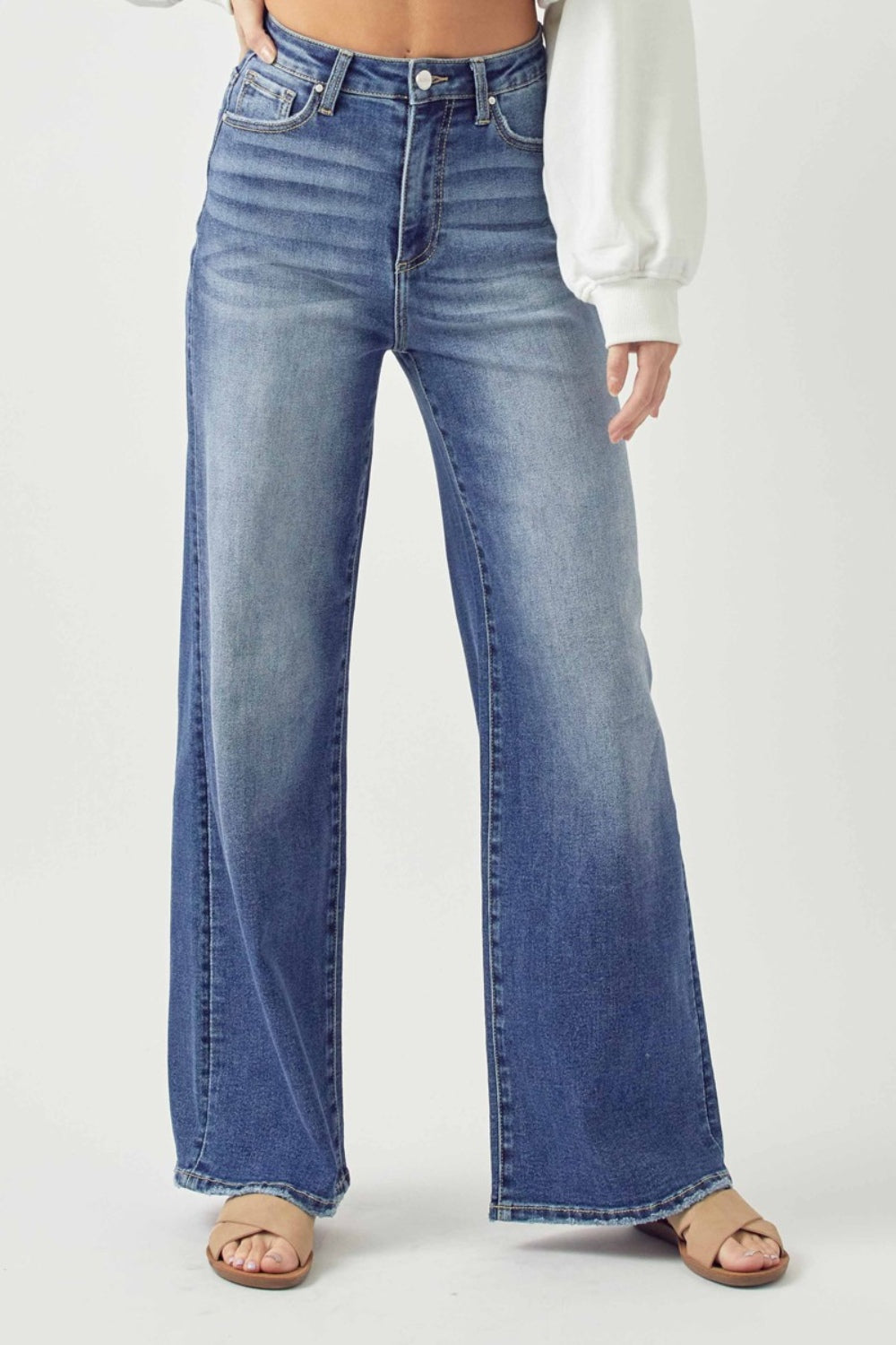 Full Size High Rise Wide Leg Jeans - The Daily Makeover
