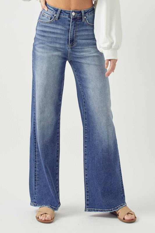 Full Size High Rise Wide Leg Jeans - The Daily Makeover