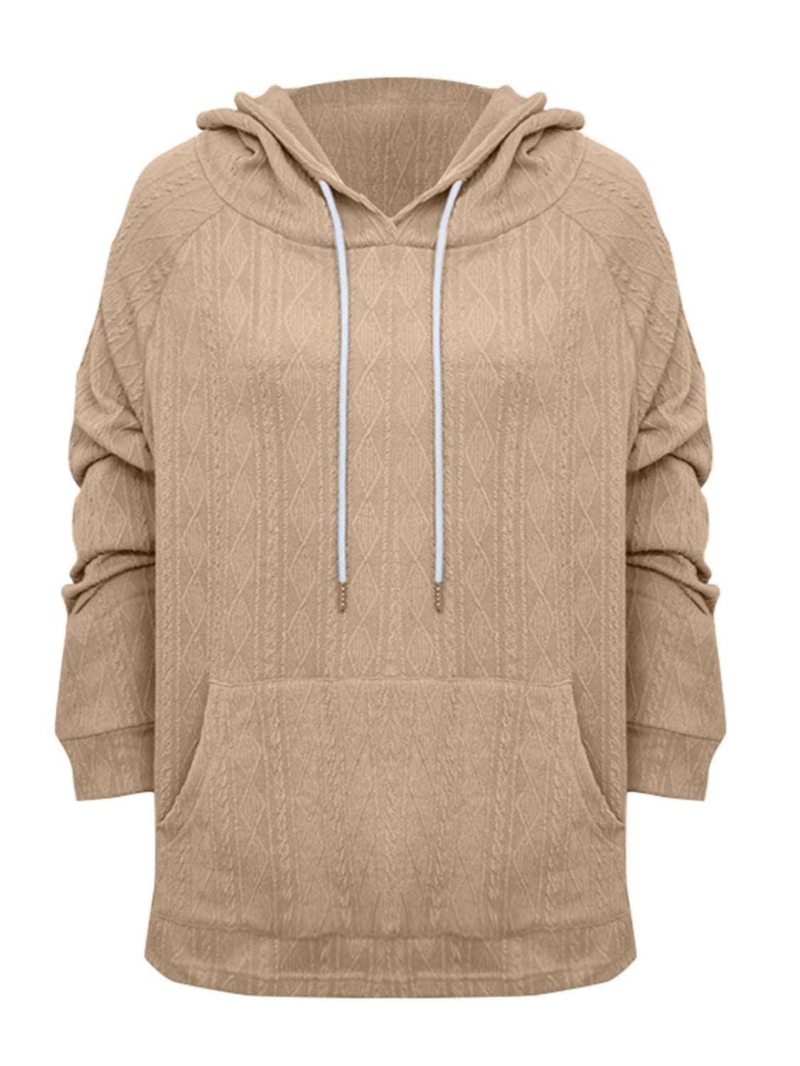 Full Size Drawstring Long Sleeve Hoodie - The Daily Makeover
