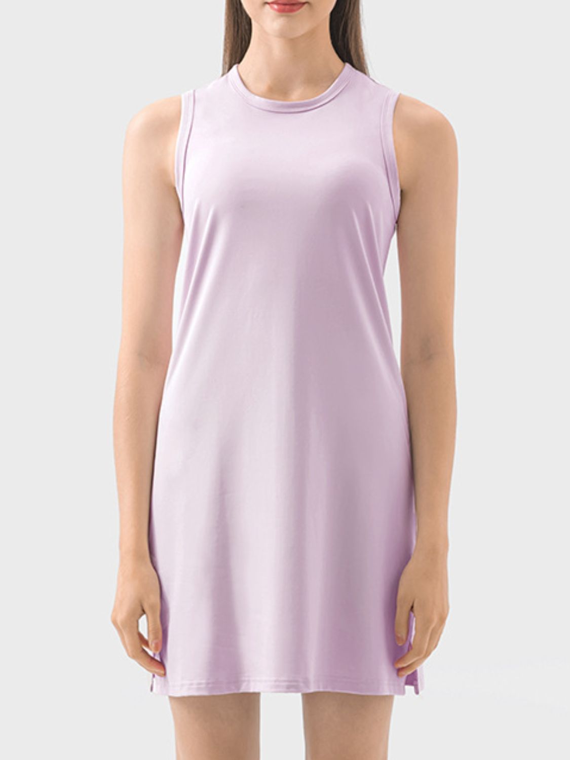 Round Neck Sleeveless Active Dress - The Daily Makeover
