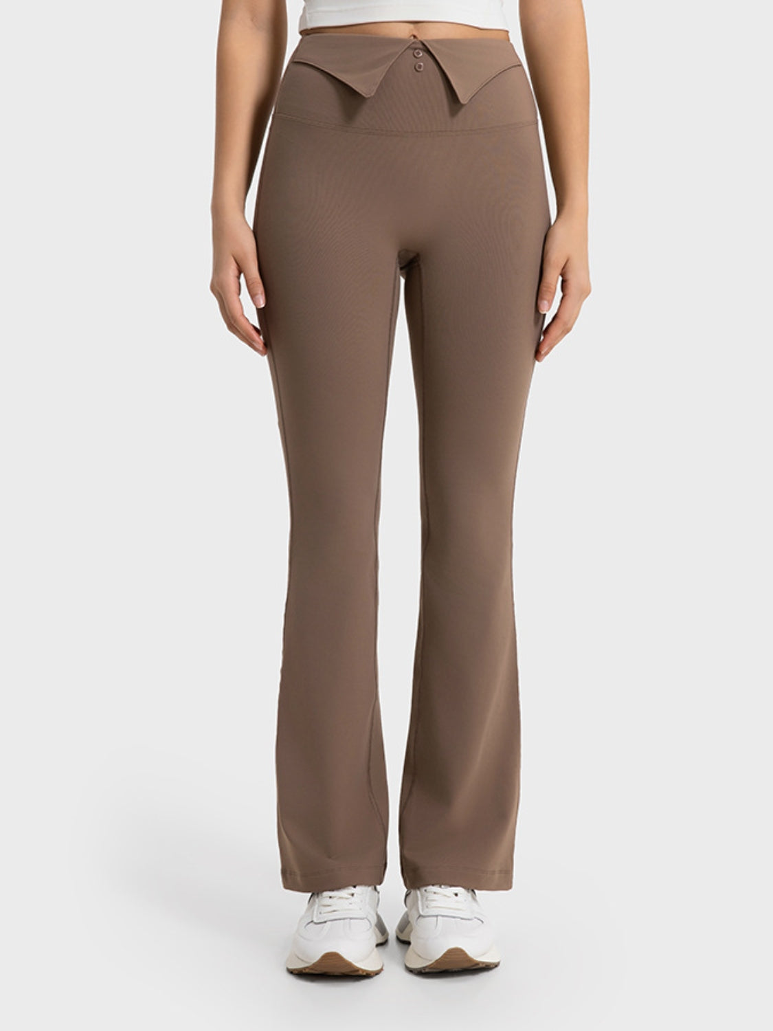 Millennia Wide Waistband Bootcut Sport Pants - The Daily Makeover