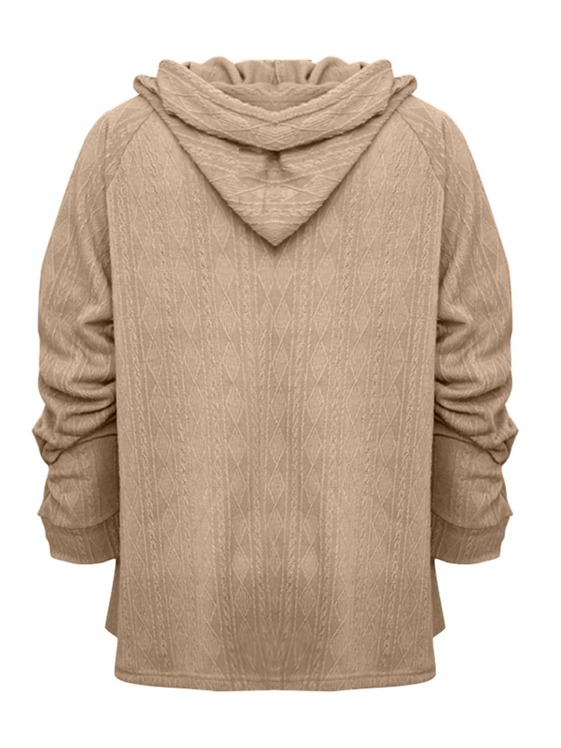 Full Size Drawstring Long Sleeve Hoodie - The Daily Makeover