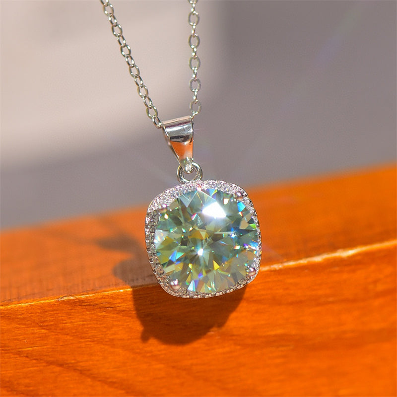 5 Carat Moissanite 925 Sterling Silver Pendant Necklace - The Daily Makeover