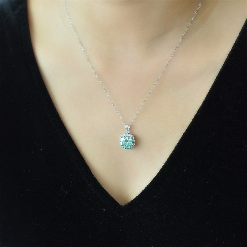 5 Carat Moissanite 925 Sterling Silver Pendant Necklace - The Daily Makeover
