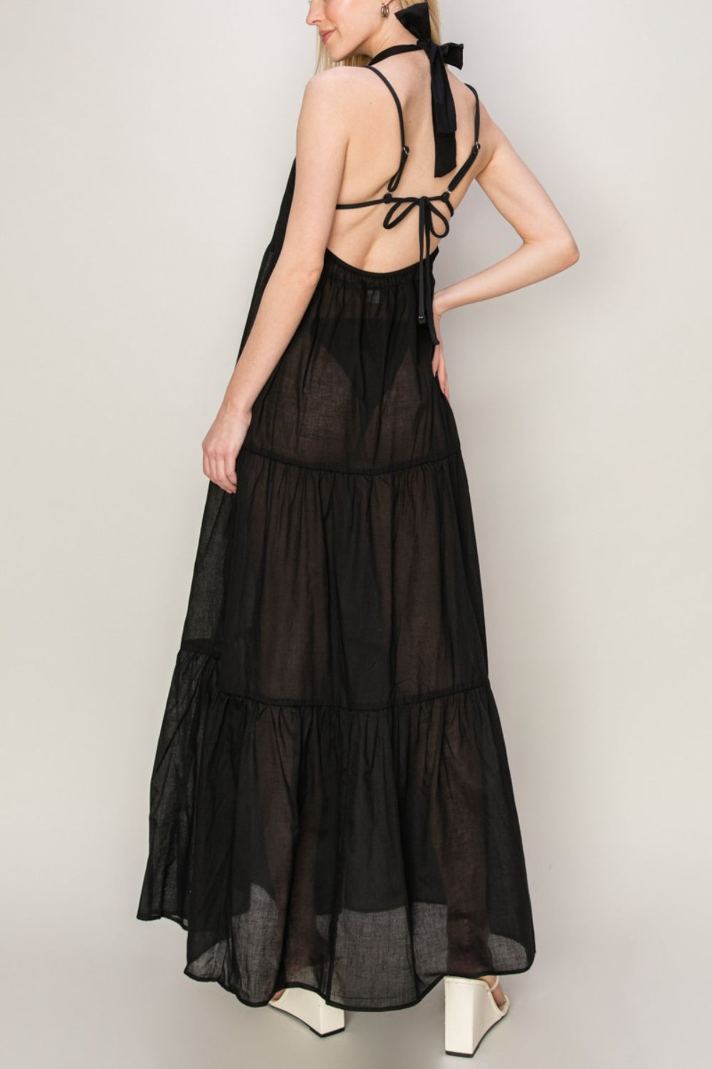 HYFVE Halter Neck Cover Up Maxi Dress - The Daily Makeover