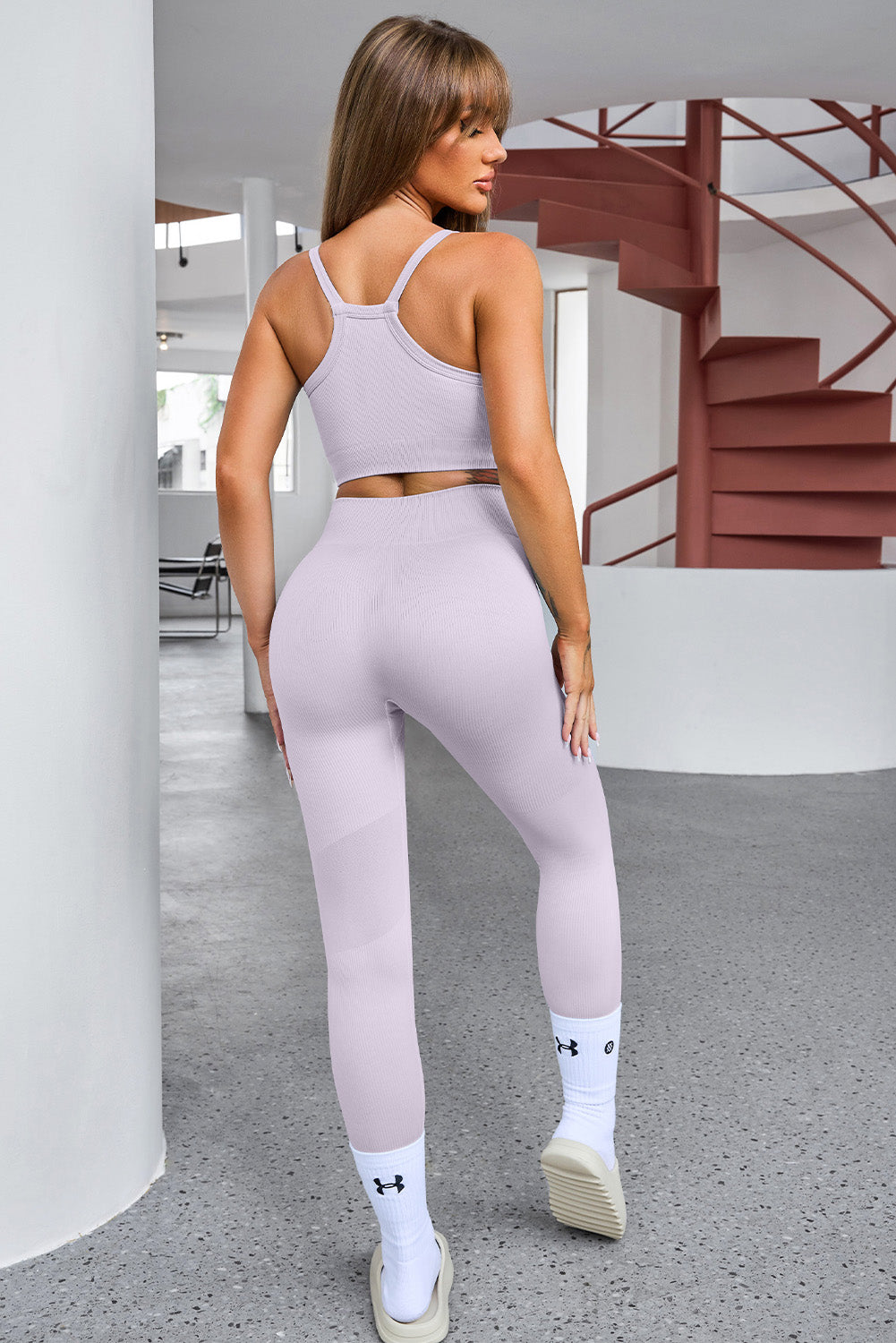 Tank Cropped Active Top and Pants Set - The Daily Makeover
