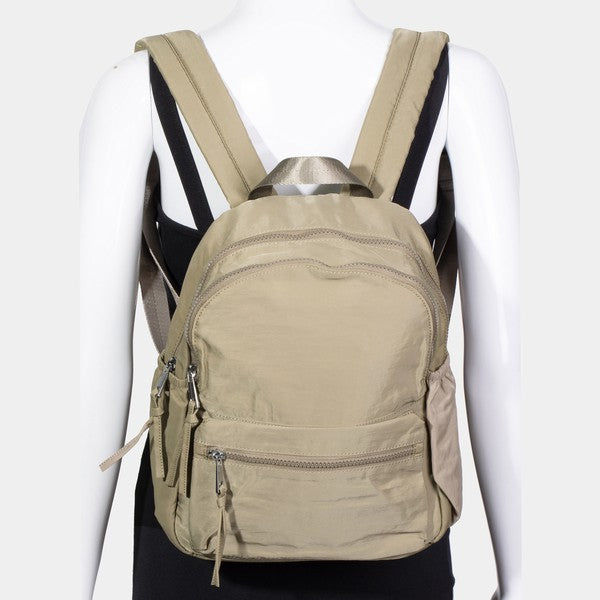 Fame Nylon Multi Pocket Backpack Bag - The Daily Makeover