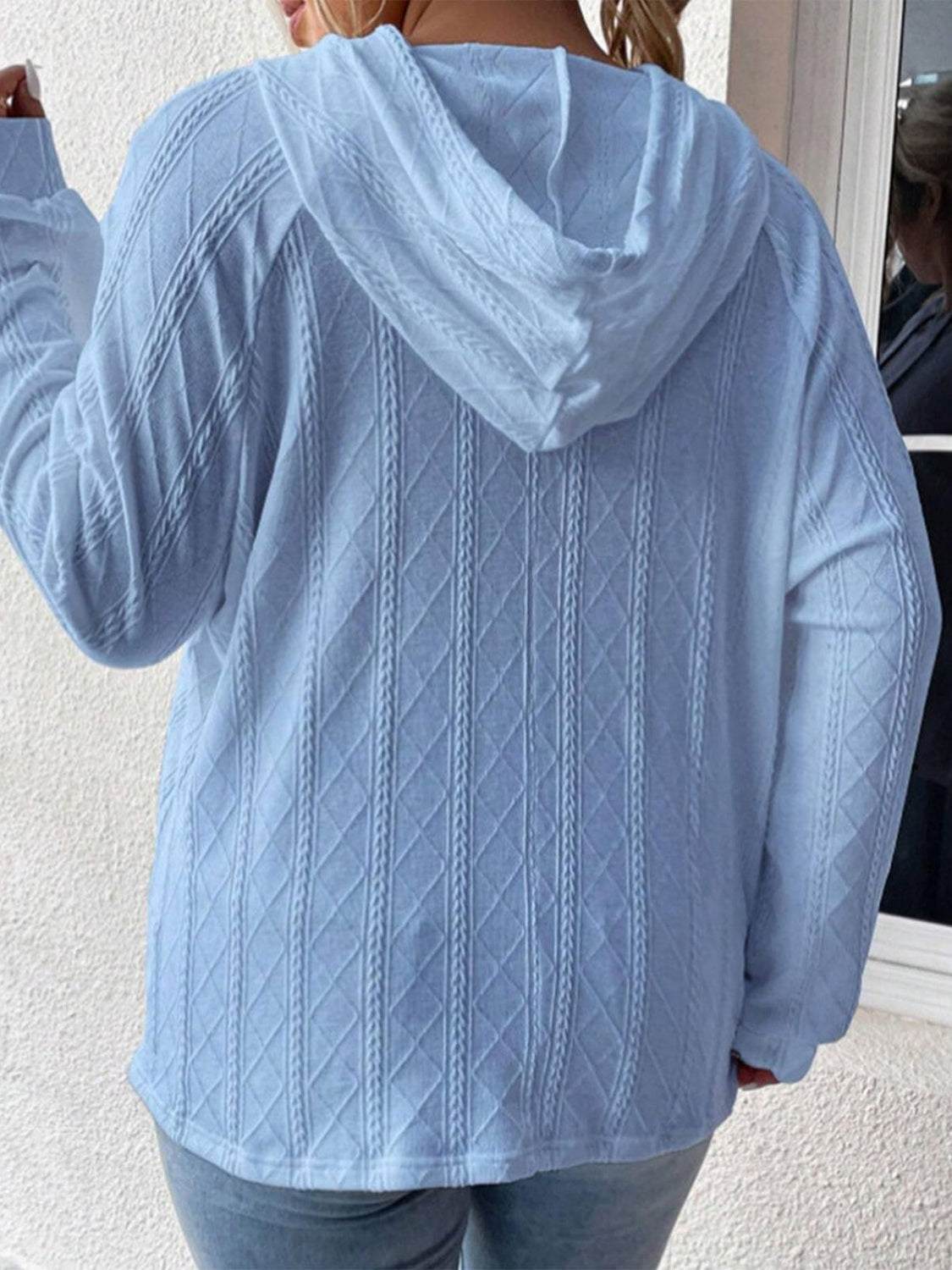Full Size Drawstring Long Sleeve Hoodie - The Daily Makeover