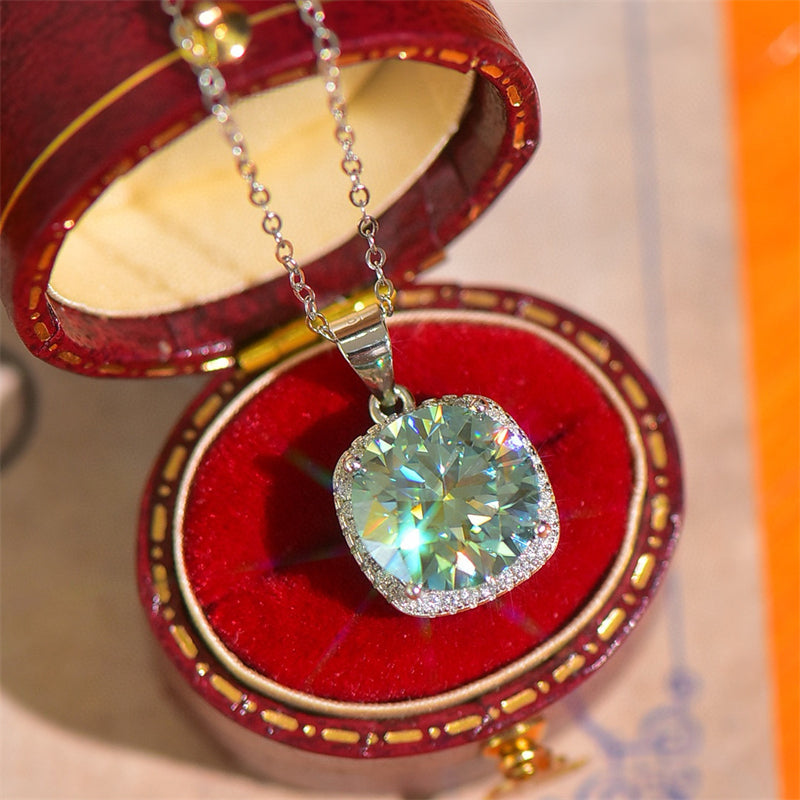 5 Carat Moissanite 925 Sterling Silver Pendant Necklace - The Daily Makeover
