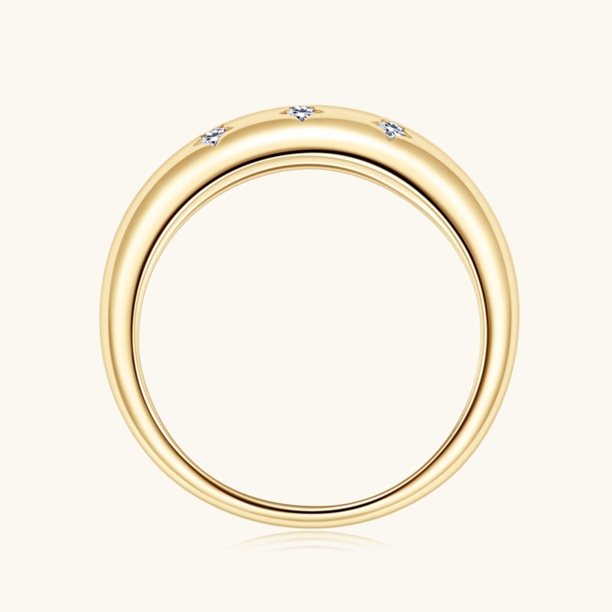 925 Sterling Silver Inlaid Moissanite Star Ring - The Daily Makeover