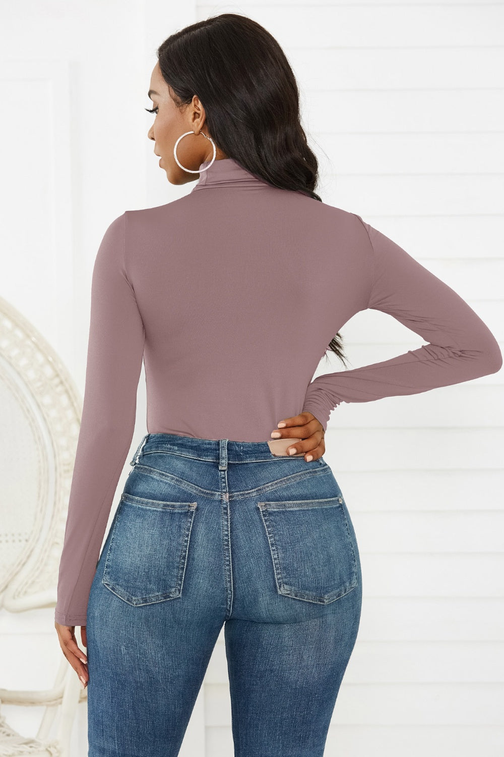 Turtleneck Long Sleeve Bodysuit - The Daily Makeover