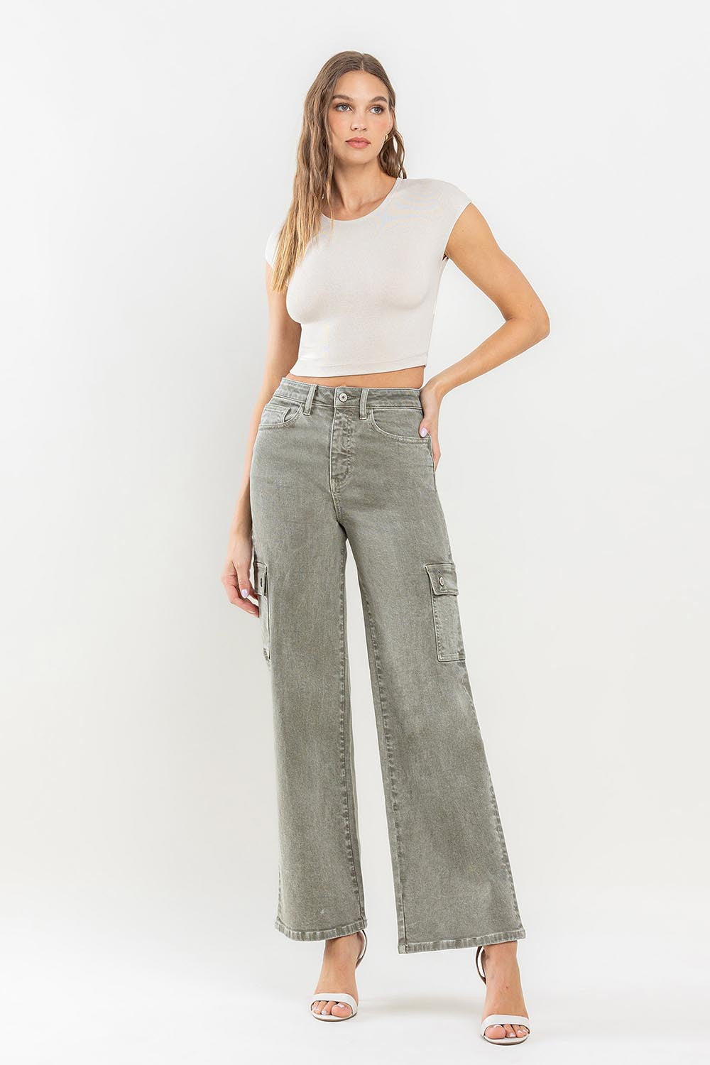 Vervet by Flying Monkey 90's Super High Rise Cargo Jeans - The Daily Makeover