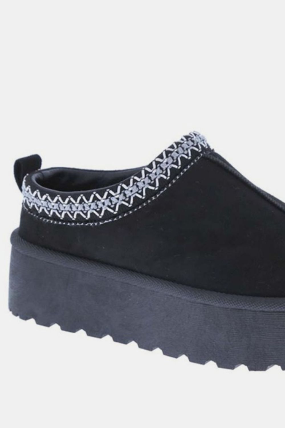 Weeboo Platform Embroidered Trim Slip-On Boots - The Daily Makeover