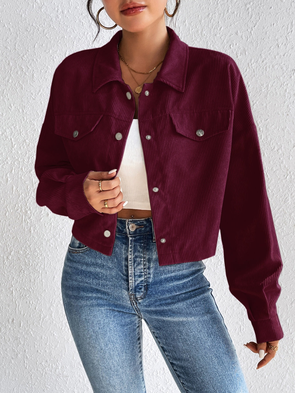 Honey Snap Down Long Sleeve Jacket - The Daily Makeover