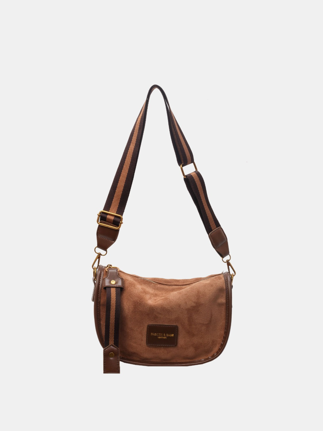 Suede Adjustable Strap Shoulder Bag - The Daily Makeover