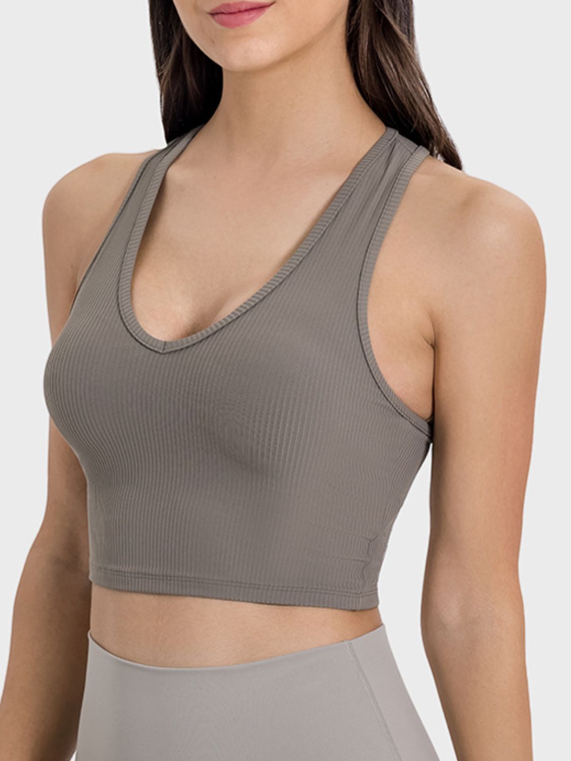 Scoop Neck Wide Strap Active Tank - The Daily Makeover