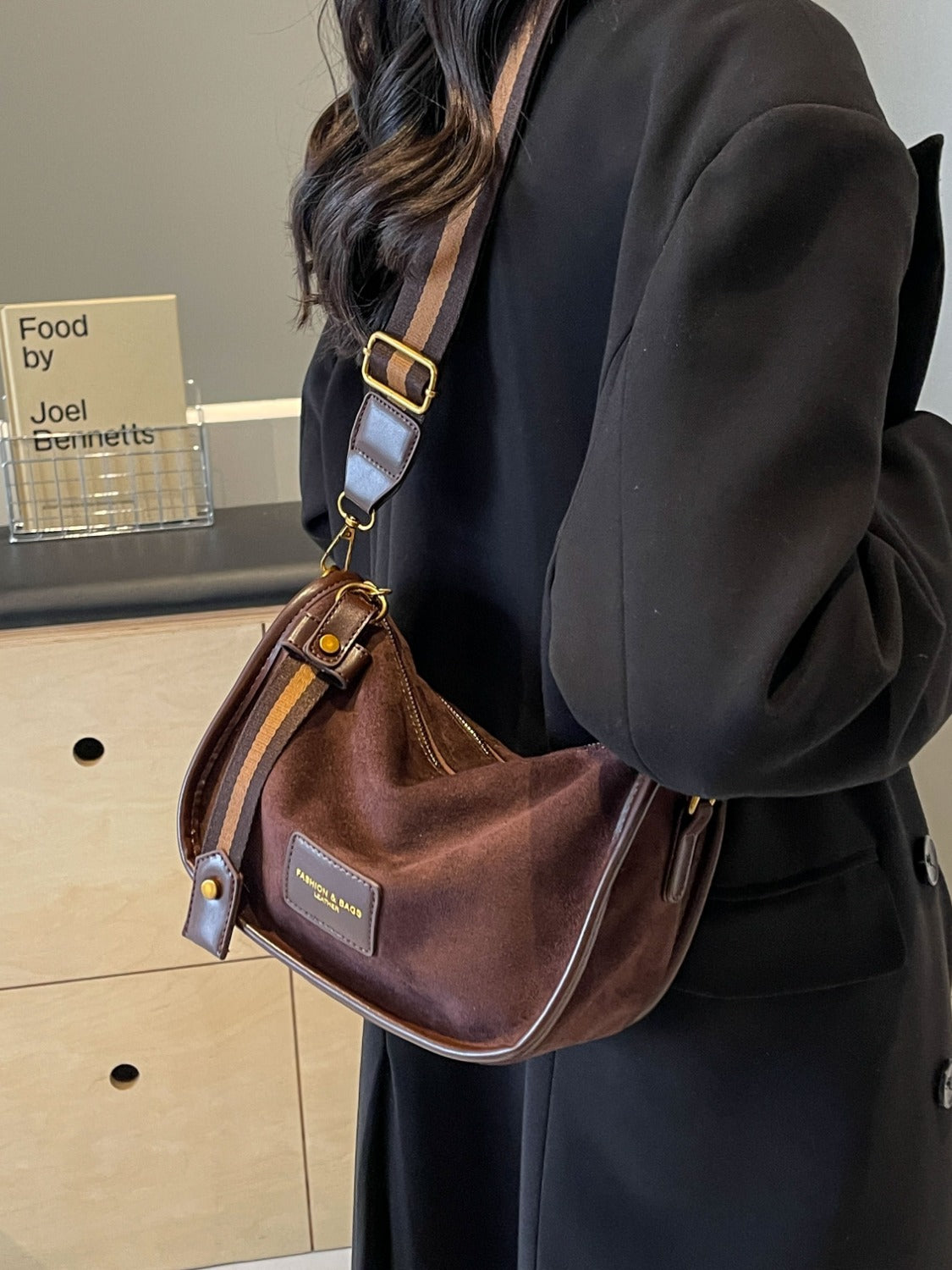 Suede Adjustable Strap Shoulder Bag - The Daily Makeover