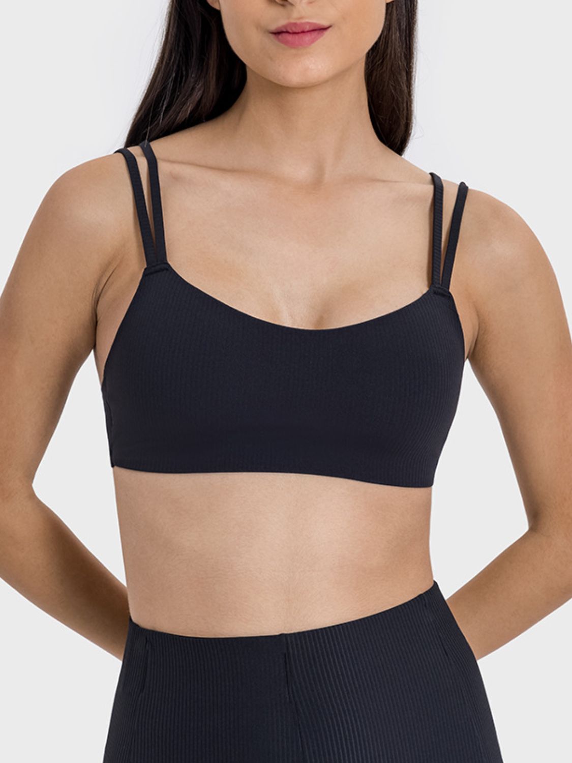 Scoop Neck Double Strap Active Cami - The Daily Makeover