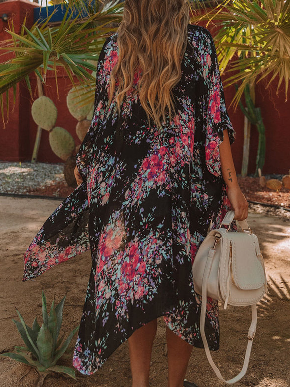 Printed Open Front Cover-Up - The Daily Makeover