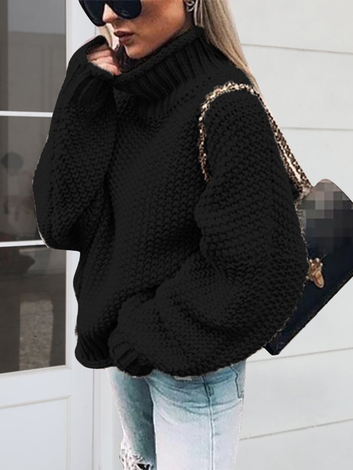 Turtleneck Long Sleeve Sweater - The Daily Makeover