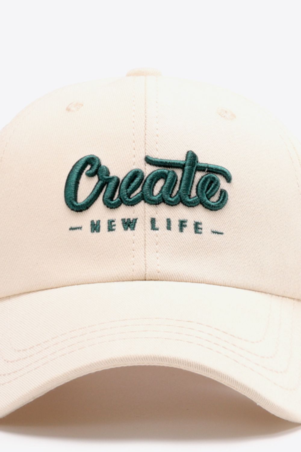 CREATE NEW LIFE Adjustable Cotton Baseball Cap - The Daily Makeover