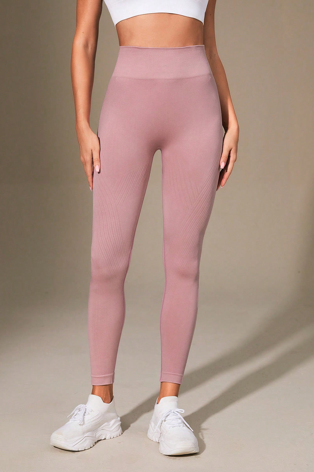 Wide Waistband Sports Leggings - The Daily Makeover