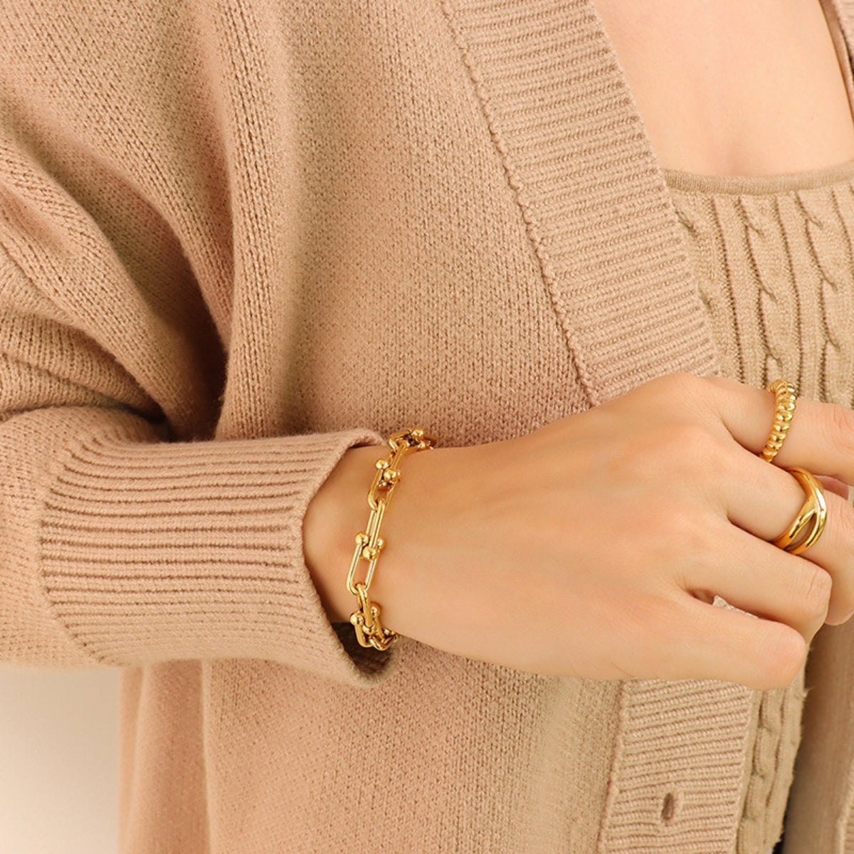 Chunky Chain Titanium Steel Bracelet - The Daily Makeover