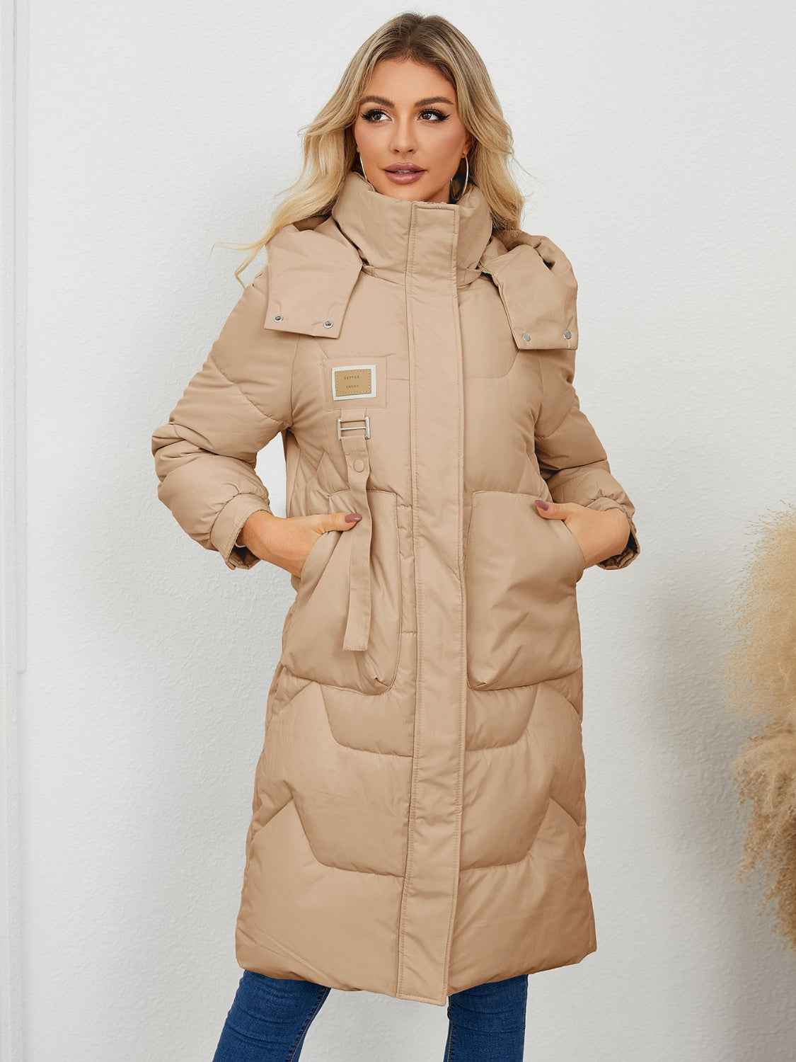Long Sleeve Longline Hooded Winter Coat - The Daily Makeover
