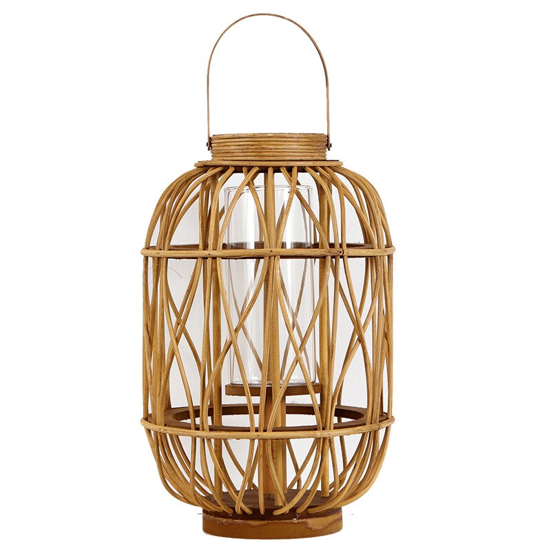 Chinese Wooden Rattan Lantern for Candles - The Daily Makeover