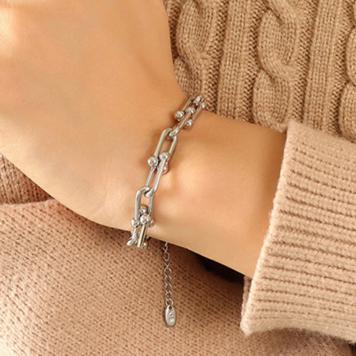 Chunky Chain Titanium Steel Bracelet - The Daily Makeover