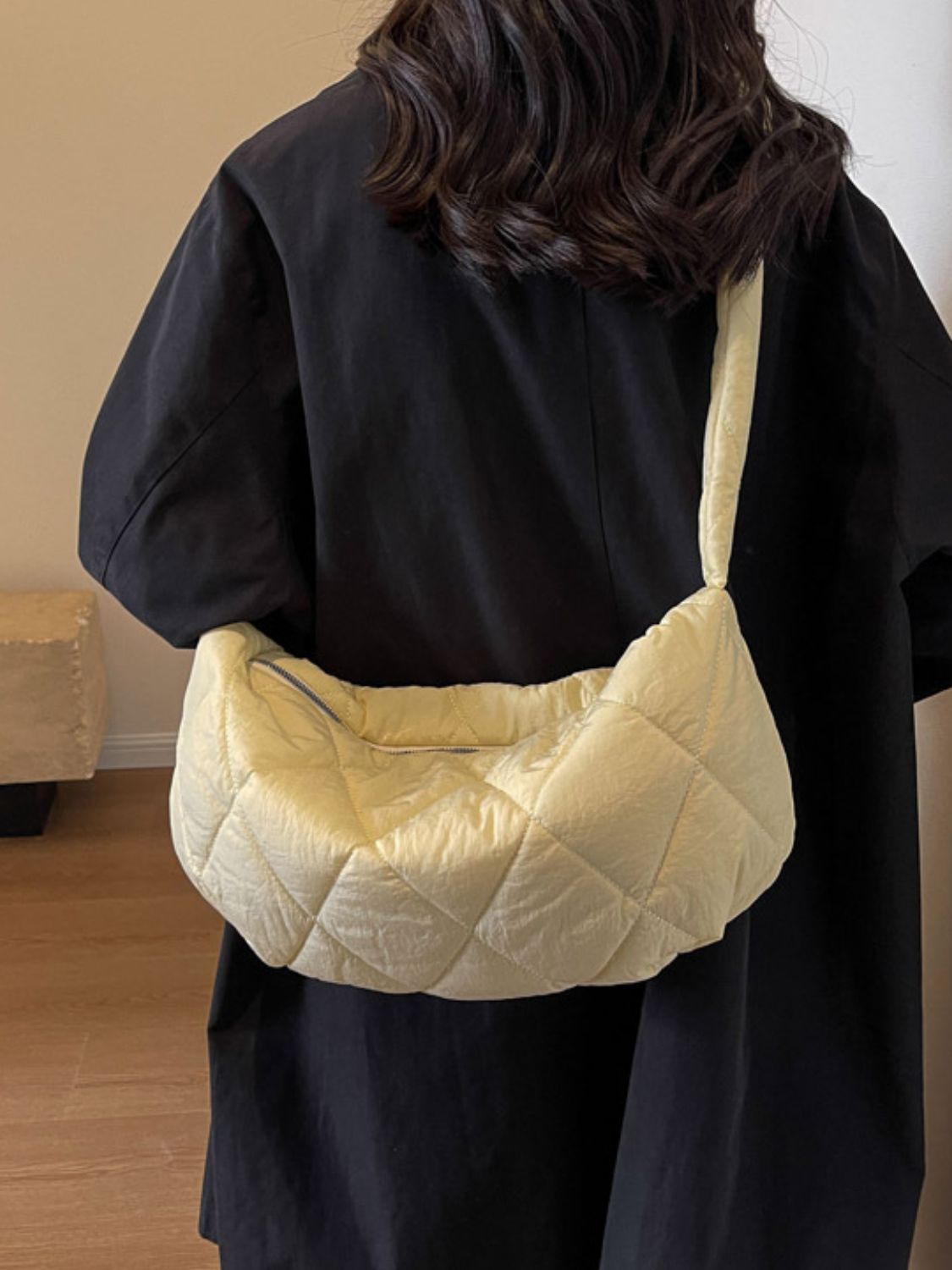 Quilted Polyester Crossbody Bag - The Daily Makeover
