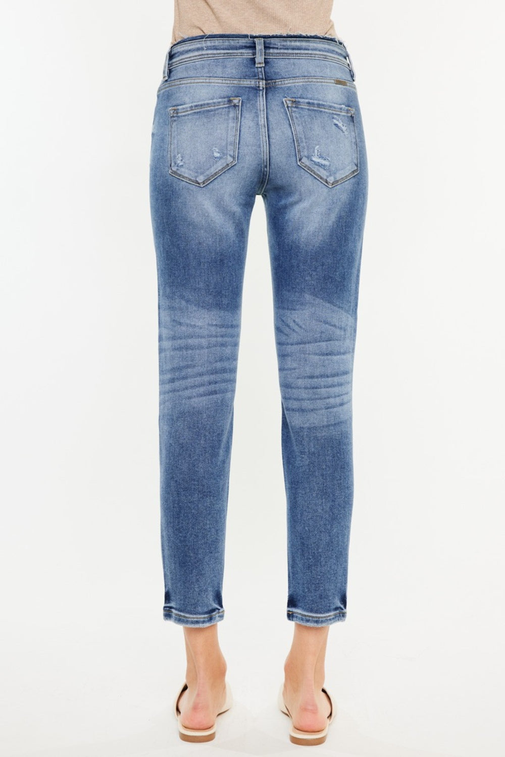 Kancan High Rise Distressed Mom Jeans - The Daily Makeover