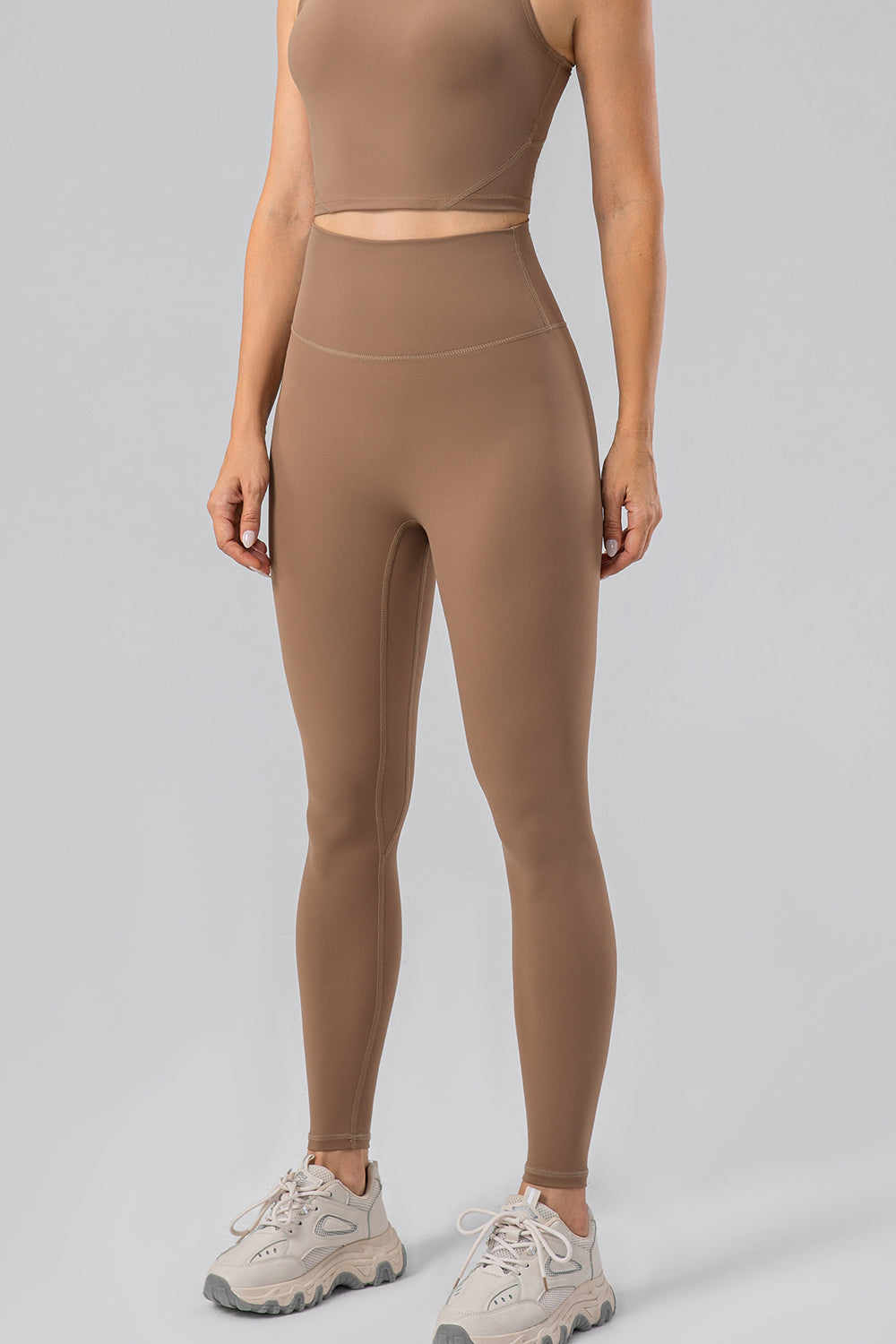High Waist Wide Waistband Active Leggings - The Daily Makeover