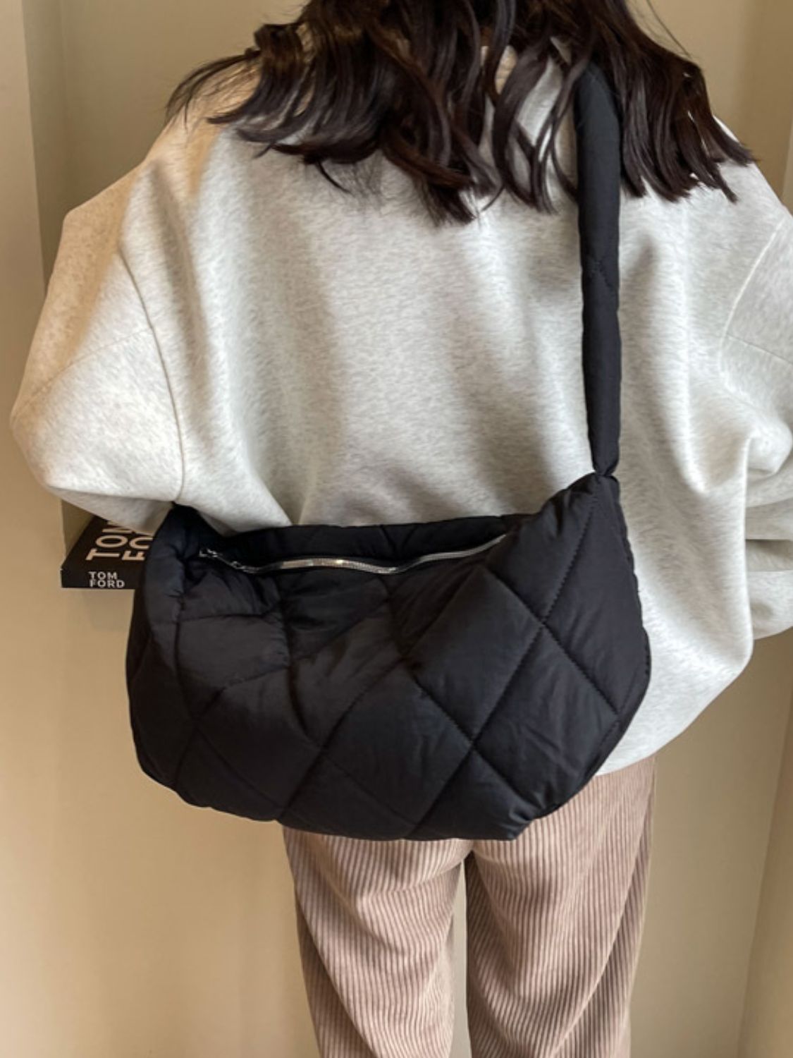 Quilted Polyester Crossbody Bag - The Daily Makeover